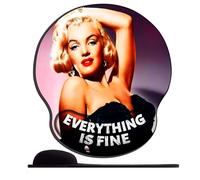 SENDJJ Alfombrilla de ratón con reposamuñecas Marilyn Monroe con un Vestido Negro Alfombrilla de ratón con cojín de Gel Alfombrilla de ratón ergonómica para Ordenador portátil