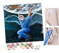 SENDJJ Pintar por números adultos El Doctor Ángel salva la tierra DIY pintar por números, pinturas para niños, paint by numbers lienzos para pintar cuadros decoración (16" x 16")