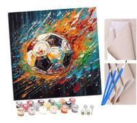 SENDJJ Pintar por Numeros para Adultos Niños Jugadores de rugby de color (26) Pintura por Números con Pinceles y Pinturas Decoraciones, DIY Pinturas para el Hogar- (16 * 16 Pulgadas)