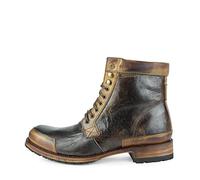 Sendra Boots - 10185 Botas Cowboy De Mujer y Hombre con Tacon y Punta Redonda - Estilo Botas Camperas en Piel Envejecida Marron - Botas Elegantes - 40