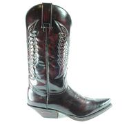 Sendra Boots 2073 Cuervo Florentic Burdeos Cowboy Western Mujer Hombre Botas Puntiaguda Tacón Inclinado Hecho A Mano Cuero Genuino Brillante Talla 43