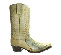 Sendra Boots 5907 Mimo Crudo Western Cowboy Cowboy Botas Puntiaguda Hombres Talón Poco Inclinado Asas Eje Recto Cuero Genuino Hecho A Mano Talla 42