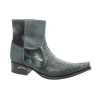 Sendra Boots 5919 Mimo Antracita Cowboy Western Botine Puntiaguda Hombre Tacón Recto Cremallera Cuero Genuino Hecho A Mano Talla 43