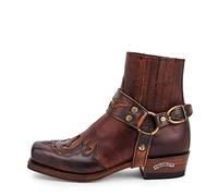 Sendra Boots - 7811 Botas Cowboy De Mujer y Hombre con Tacon y Punta Redonda - Estilo Botas Camperas en Marron - Botas Elegantes - 41