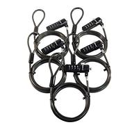 Sendt - Juego de Cables de Seguridad Combinados para Ordenador portátil o portátil (5 Unidades), Color Negro