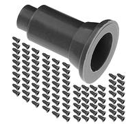 SENECESLI 100 Piezas Tablero de Aislamiento de Acuario Pies de Soporte Decorativos Fácil Limpieza para Pecera PVC 1,1 Pulgadas (Black)