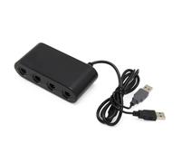 SENECESLI Adaptador de Controlador GC 4 Puertos, 3 en 1 | Adaptador de Controlador de Juego con Función Turbo para PC, Convertidor de Mango de Juego Plug and Play
