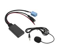 SENECESLI Adaptador de Entrada Auxiliar Bluetooth, Cable de Entrada Auxiliar de Audio para Automóvil de Repuesto para Radio, con Micrófono y Conector Mini ISO de 8 Pines para Llamadas con Manos