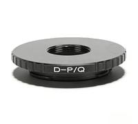 SENECESLI Adaptador de Montura de Lente, Lente de Montura D a Adaptador de Cámara PentaxQ, Construcción de Aleación de Aluminio sin Elementos ópticos para Cámaras sin Espejo de la Serie