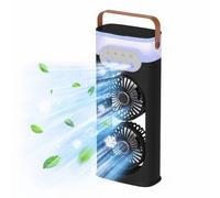 SENECESLI Aires Acondicionados Portátiles, 3 Velocidades, 3 Modos de Niebla, Capacidad de Agua de 400 Ml (BLACK)