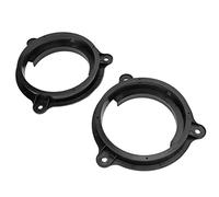 SENECESLI Anillo de Soporte Adaptador de Altavoz de 6,5 Pulgadas, 2 Espaciadores de Altavoz ABS Negro con 2 Mazos de Cables de Repuesto para Murano 2000-2019 Titan 2004-2019 K2 2011+