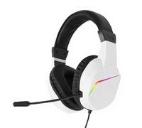 SENECESLI Auriculares USB con Cable para PC, Auriculares para Juegos con Aislamiento de Ruido, Sonido Envolvente Estéreo 7.1 e Iluminación RGB, Almohadillas de Espuma Viscoelástica, (White)