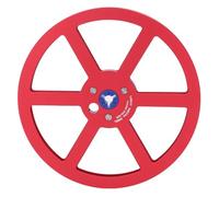 SENECESLI Carrete de Recogida Vacío de 1/4 de 7 Pulgadas a Carrete, Carrete de Recogida de Cinta de Sonido de Aleación de Aluminio de 6 Orificios para Cintas de Carrete Universales, Cinta (rojo)