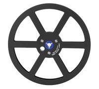 SENECESLI Carrete de Recogida Vacío de 1/4 de 7 Pulgadas a Carrete, Carrete de Recogida de Cinta de Sonido de Aleación de Aluminio de 6 Orificios para Cintas de Carrete Universales, Cinta (BLACK)