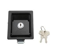 SENECESLI Cerradura de Manija de Panel de Gabinete Interior de RV, Pestillo de Puerta de Repuesto de Acero Al Carbono con 2 Llaves para Remolques de Campistas, Quinta Rueda y Tirador de Parachoques