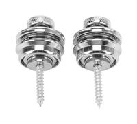 SENECESLI Cerraduras para Correa de Guitarra, Botones Metálicos Duraderos y Resistentes para Función Antideslizante para Guitarristas Acústicos/eléctricos, Juego de 2 uds. (SILVER)