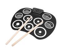SENECESLI Conjunto de Batería Electrónica, 10 Ritmos 9 Cojines de Ejercicio Rollo Portátil -drum -pad 3 Niveles Hallweiches Silicona para Niñas Jóvenes
