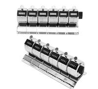 SENECESLI Contador de Cuentas de 4 Dígitos con Clicker Mecánico de Metal para Estadísticas de Fábrica, Herramientas Manuales de Acero Inoxidable para Conteo de Personas en Aeródromos