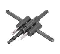 SENECESLI Cortador Circular de Sierra Perforadora Ajustable con Diseño de Doble Hoja para un Corte Suave de Madera, Ideal para Entusiastas de la Carpintería y Proyectos de Bricolaje, Incluye Llave