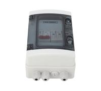 SENECESLI Disyuntor, MCB Caja de Distribución Impermeable IP65 con Clasificación DC 500 V para Exterior de Panel Solar, con Cubierta Transparente y Diseño de 4 Vías (32A)