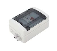 SENECESLI Disyuntor, MCB Caja de Distribución Impermeable IP65 con Clasificación DC 500 V para Exterior de Panel Solar, con Cubierta Transparente y Diseño de 4 Vías (63A)