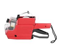 SENECESLI Etiquetadora de Precios con Pistola Eficiente, Etiquetadora de 2 Líneas para Oficina, Tienda Minorista, Ideal para Marcar Artículos de Comestibles, 10 Dígitos, Rojo (rojo)