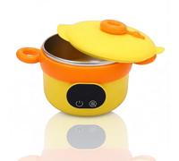 SENECESLI FiambreraEléctrica de Acero Inoxidable 304 |Calentador de Alimentos Inalámbrico de 470 Ml con Calefacción con un Solo Clicpara Oficina y Viajes (YELLOW)