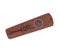 SENECESLI Flauta Kazoo De Madera, Instrumento De Viento Kazoo, Con 1 Anillo De Boca 2 Películas De Flauta, Para Guitarra Ukelele Armónica Acompañamiento Instrumental (#4)