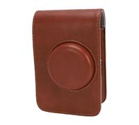 SENECESLI Funda de Piel Sintética con Tapa Magnética para Cámara Mini EVO, Correa de Hombro Ajustable, Funda Vertical Retro para Cámara, Bolsa de Fotografía Profesional (Brown)