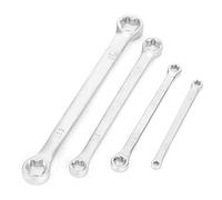 SENECESLI Juego de Llaves de Vaso Torx E, 4 Piezas de Llave Hexagonal de Doble Extremo Serie E, Juego de Llaves de Punta Torx para Automóviles con Acero Cr Mo Tratado Térmicamente, para Reparación de