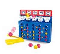 SENECESLI Juego Educativo de Tiro de Baloncesto, Juego de Enlace de Rebote Estilo de Escritorio, Conecta Cuatro Bolas del Mismo Color, Juguetes Interactivos para de Fiesta para Niños, Material