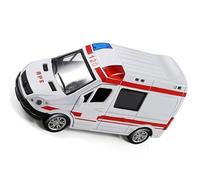 SENECESLI Juguetes de Ambulancia para Niños Juguete de Vehículo de Emergencia de Alta Simulación con Puertas Que Se Abren para Niños, Material Plástico de Primera Calidad, Juega con Seguridad,