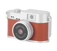 SENECESLI Mini Cámara Llavero FHD 1080P Mini Cámara Digital Retro Pequeña, Grabadora de Vídeo Portátil para Grabación de Estudios de Viajes, 128 GB Ampliable, 4 Filtros (Brown)