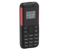 SENECESLI Mini gsm -Telon, Sound Player Multifuncional Tarjeta Doble en Espera Tiny Tiny Mobile Standby for The Elderly (Negro Rojo)