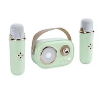 SENECESLI Mini Karaoke Machine 2 Mics Altavoz para Eventos Al Aire Libre Karaoke Party Set Portátil
