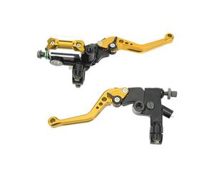 SENECESLI Palanca del Cilindro Maestro de Freno de Motocicleta de 7/8 de Pulgada, Kit de Manillar Universal con Depósito y Protector de Mano de Fibra de Carbono, para Bicicletas Deportivas, de Calle