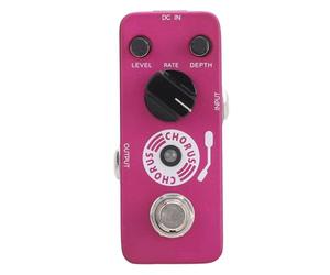 SENECESLI Pedal de Coro Analógico True Bypass, Efecto de Coro Claro y Cálido para bajo de Guitarra Eléctrica, Ideal para Entusiastas del Jazz Rock, Aleación de Aluminio Púrpura