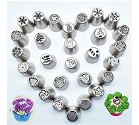 SENECESLI Puntas Duraderas de Acero Inoxidable para Decoración de Pasteles de Boda, Boquilla Rusa para árbol de Navidad para Decoraciones de Formas Especiales, Fácil de Usar para Panaderos (como se