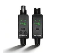SENECESLI Receptor Transmisor de Micrófono Inalámbrico de 2,4 GHz, Sistemas de Micrófono XLR Inalámbrico, Adaptador de Recargable para Mezclador de Audio, Dinámico, (1 por 1)