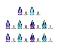 SENECESLI Remaches de Cuero, Tornillos Prisioneros de Alta Dureza Resistentes a la Oxidación para Bolsos de Bricolaje, Ropa, 10 Juegos de Accesorios de Decoración de Aleación de Zinc