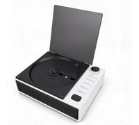 SENECESLI Reproductor de CD Portátil, Máquina de CD Estéreo Inalámbrica de Escritorio Bluetooth con Radio FM Incorporada, Control Remoto para Uso en la Oficina en el Hogar (White)