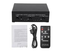 SENECESLI Selector de Conmutador de y Vídeo sin Esfuerzo para Conexiones de Flexibles con Distorsión Mínima, 12,3 X 8,5 X 4,3 Cm/Negro