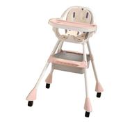 SENECESLI Silla Alta Multifuncional para bebé, Silla Convertible Plegable para bebé, Duradera y Estable para Jugar, material: Plástico (PINK)