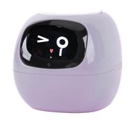 SENECESLI Smart Flowerpot, Plantador Interactivo de IA Múltiples Expresiones Detección de Luz de Sonido para Sala de Estar (Versión en inglés púrpura)