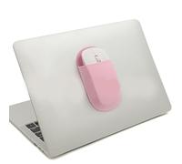 SENECESLI Soporte para Mouse Inalámbrico para Computadora Portátil, 3 Piezas, Funda para Mouse Reutilizable, Bolsa Universal para para Unidad Flash USB de Disco Duro, Negro Plateado