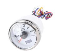 SENECESLI Tacómetro de 52 Mm con Contador de Horas, Calibre de 7000 RPM, Retroiluminación de 7 Colores, 9-32 V, para Camión, Tractor, Coche, RV, Motor de Barco (Esfera blanca cubierta plateada CX6230)