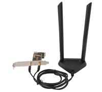 SENECESLI Tarjeta de Adaptador de Red WiFi, Enchufe de Cifrado WPA4 y Reproduce la Tarjeta WiFi de PCI Ex1 Señal Estable 5.4 Be200ngw para PC de Escritorio (con Base de Antena extendida Desmontable)