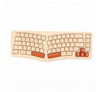 SENECESLI Teclado Retroiluminado RGB Ergonómico Dividido de 69 Teclas | Zonas Divididas Izquierda Derecha, Retroiluminación de Ciclo de Color Dinámico, Diseño de filas de Teclas Curva,