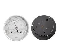 SENECESLI Termómetro para Colgar en la Pared para Todas las Estaciones, Barómetro, Higrómetro, Fácil de Leer, Instrumento Meteorológico 3 en 1 para Jardines, Sala de Estar, Color Blanco Plateado,