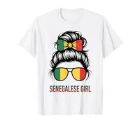Senegalse Girl Senegal Pride Flag Game Day Slogan Spirit Camiseta